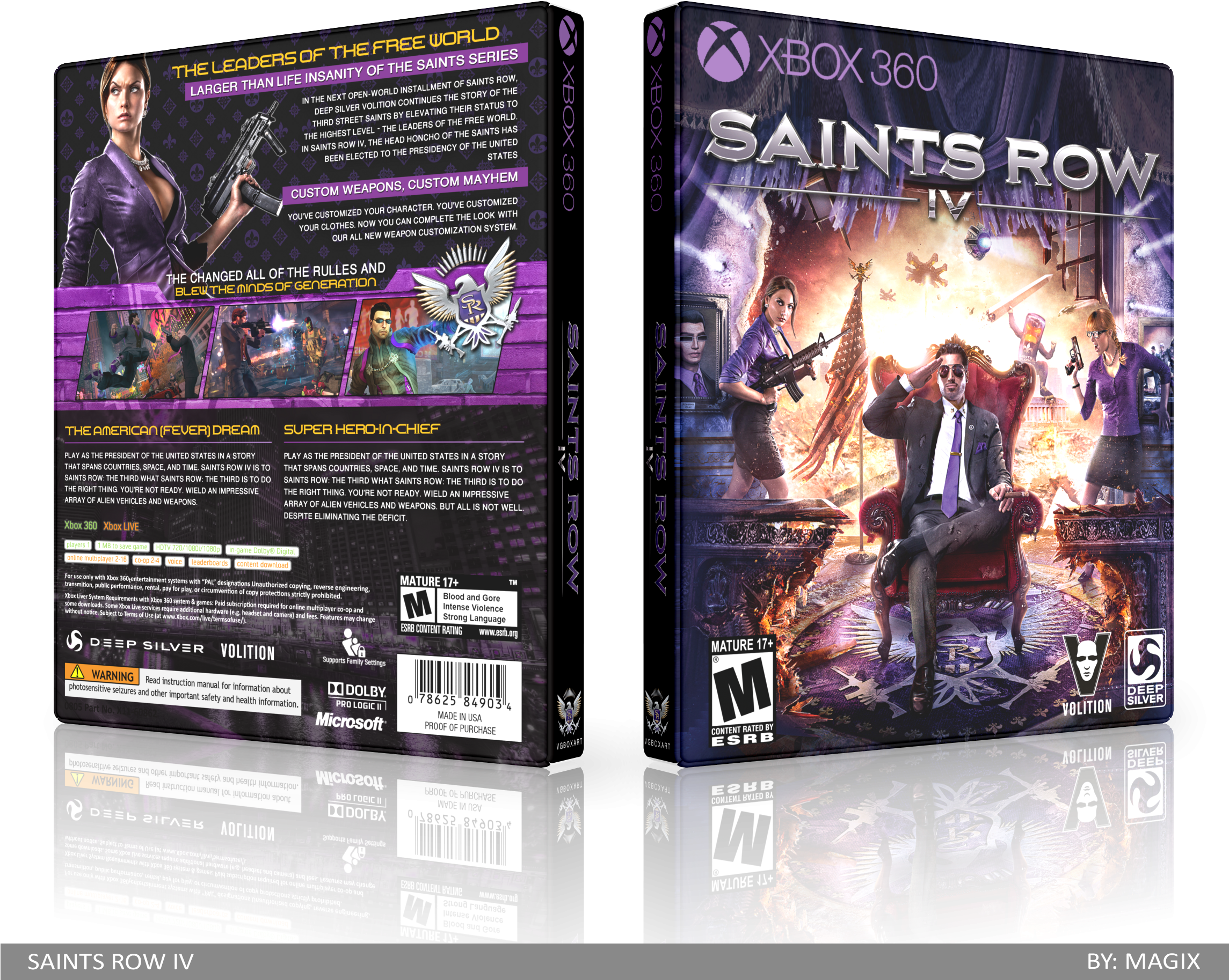 Saints Row Iv Box Cover - Saints Row 4 Box (2288x1916), Png Download