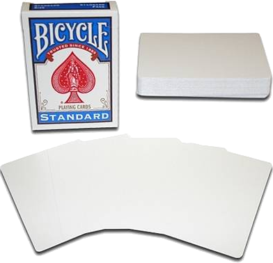 Playing Cards Bicycle Double Blank - Bicycle Poker Size Standard Index Playing Cards-blue (392x378), Png Download