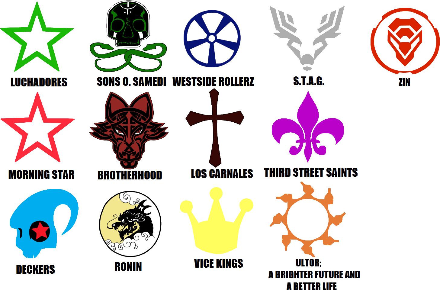 Saints Row Gang Symbols (1600x976), Png Download