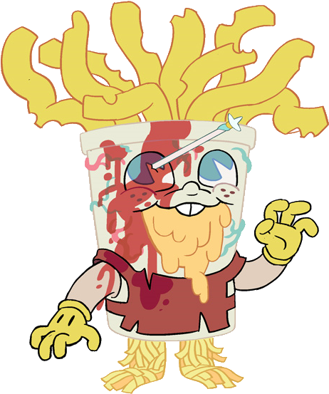 Master Shake's Torso And Yellow Gloves, Meatwad's Buck - Steven Universe Fry Monster (500x610), Png Download