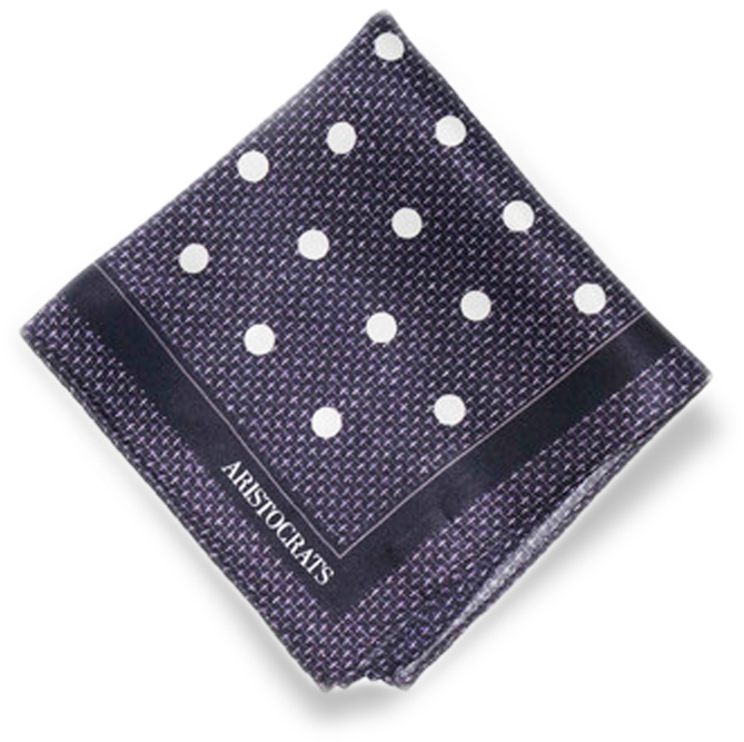 Dark Border Dot Silk - Handkerchief (800x800), Png Download
