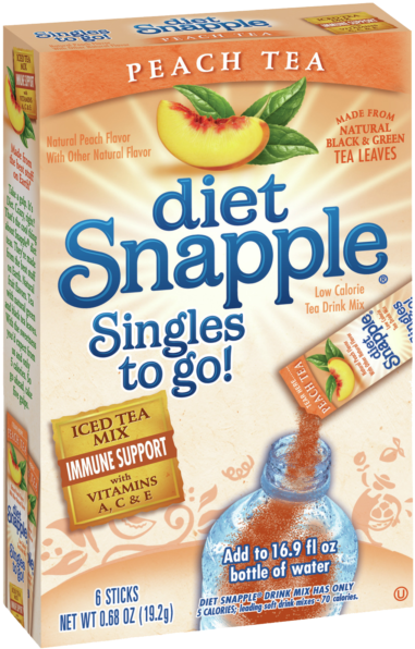 Snapple To Go Diet- Peach - Snapple Singles Logo (600x600), Png Download
