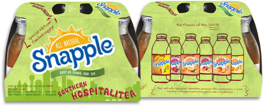 South Compile - Snapple Lemon Tea, 11.5 Fl Oz Can (1000x458), Png Download