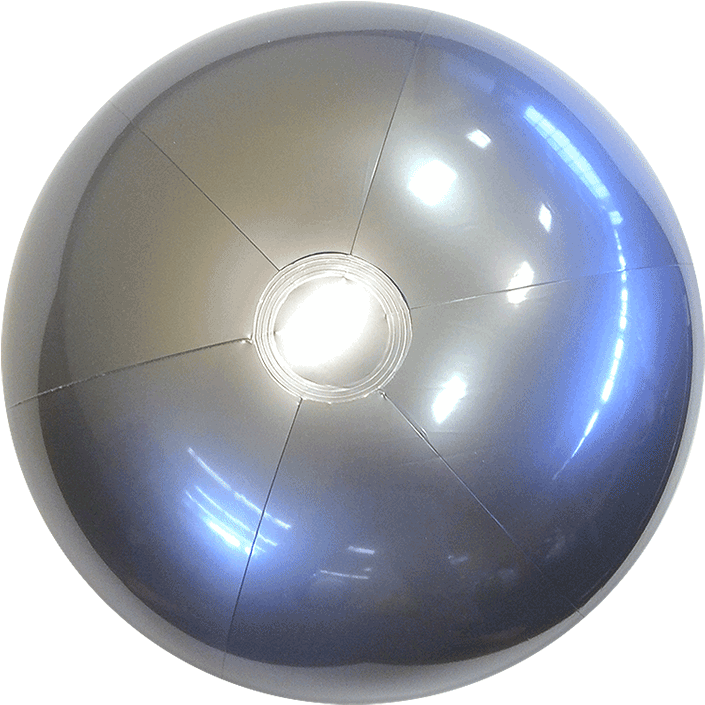 Silver Beach Ball (750x750), Png Download