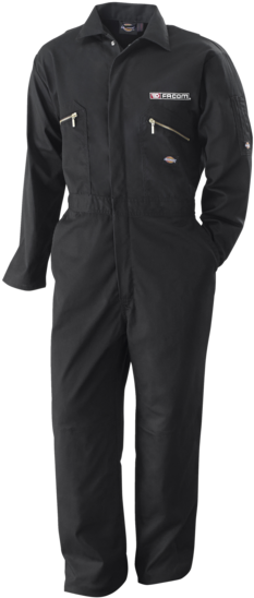Dickies Mechanic's Overalls - Facom Dickies Mechaniker-overall | Schwarz | 65 % Polyester, (265x567), Png Download
