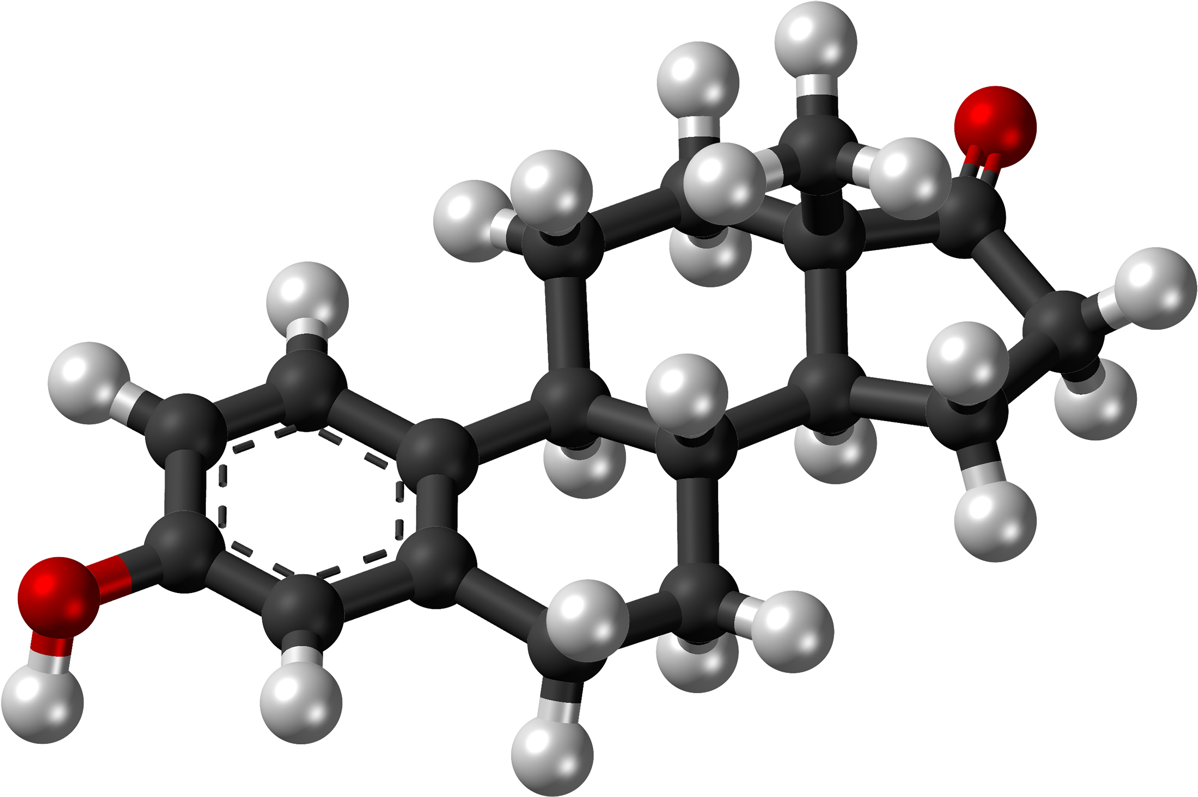 Estrone Molecule Ball - Testosterone Png (2560x1767), Png Download