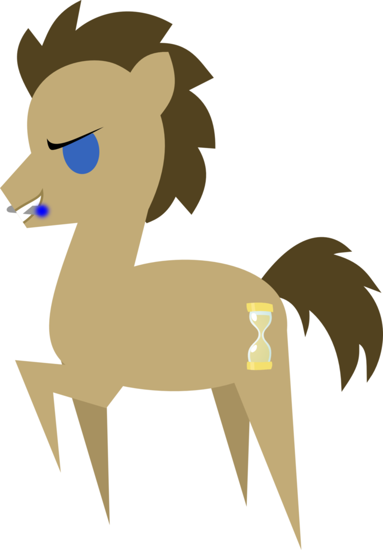 Demonreapergirl, Doctor Whooves, Safe, Simple Background, - My Little Pony Simple Art (746x1072), Png Download