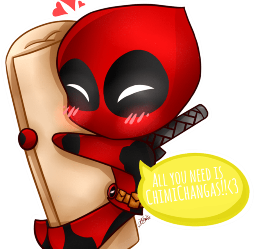 Collection Of Free Deadpool Drawing Valentine's Day - Drawing (1368x855), Png Download