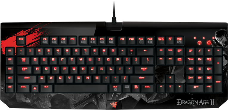 Fluffanyone Have A Dragon Age™ Ii Razer Blackwidow - Razer Blackwidow Keyboard Red (800x600), Png Download