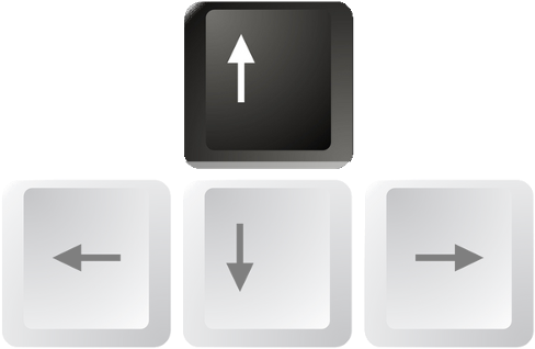 When Those Puzzles Are Passing By So Fastly, I Have - Arrow Keys Cartoon (500x383), Png Download