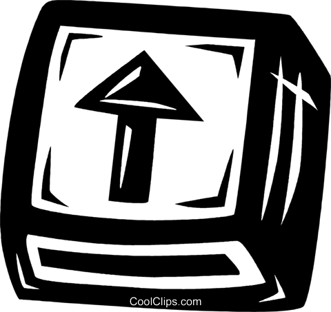 Up Arrow Key On A Keyboard Royalty Free Vector Clip - Illustration (480x453), Png Download