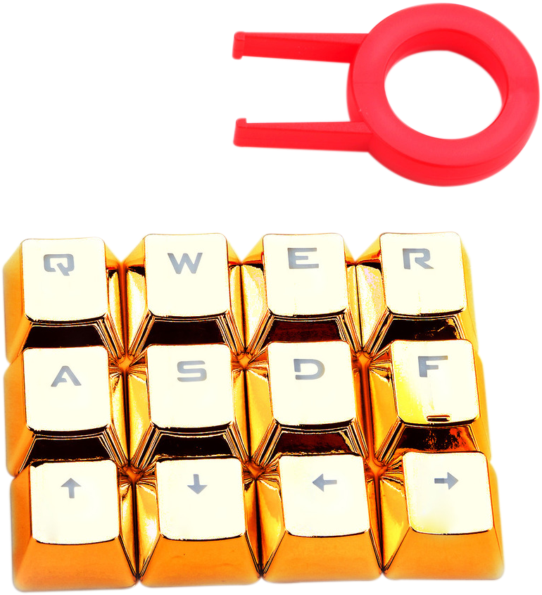 Redragon A103g Mechanical Keyboard Caps 12 Chrome Keycaps - Keycap (1024x1024), Png Download
