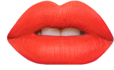 Velvetines - Lips - Labial Naranja Mate Mac (454x382), Png Download