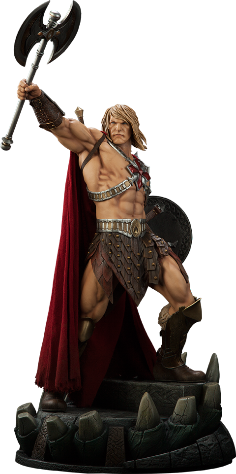 Heman Statue - Sideshow He Man Exclusive (480x962), Png Download
