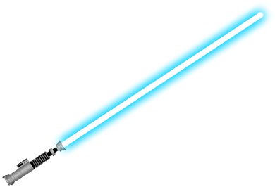 Blue Lightsaber - Blue Lightsaber Transparent Background (400x400), Png Download