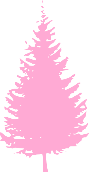 Pine Tree Black And White Clipart (312x598), Png Download