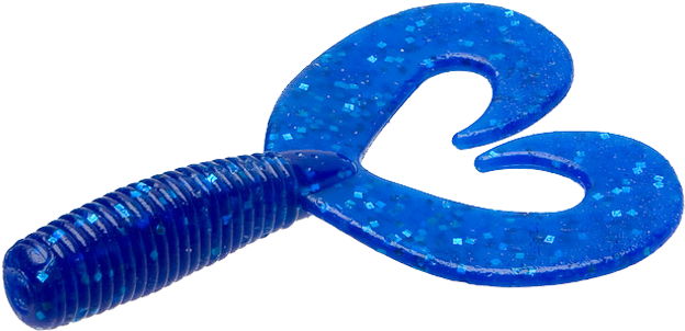 Fat Albert Twin Tail - Blue Sapphire Zoom Bait (800x323), Png Download