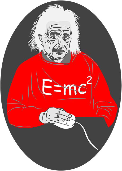 Albert Einstein, Mouse, White Hair - Set 4 Scientist Albert Einstein 3" Sew (516x720), Png Download