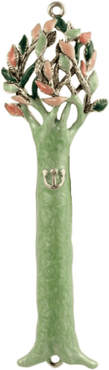 Tree Of Life Mezuzah-green And Pink, By Quest - Pastel Green And Silver Tree Of Life Mezuzah (800x800), Png Download