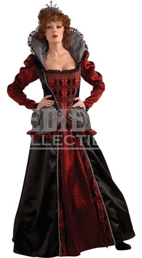 Womens Evil Queen Costume - Evil Queen Vampire Gothic Grand Heritage Fancy Dress (836x836), Png Download