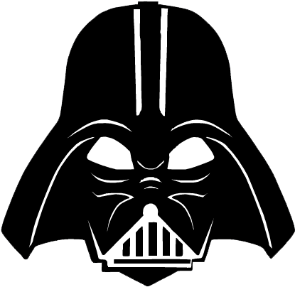 Star Wars Themed Airbrush Tattoos - Darth Vader Silhouette (432x420), Png Download