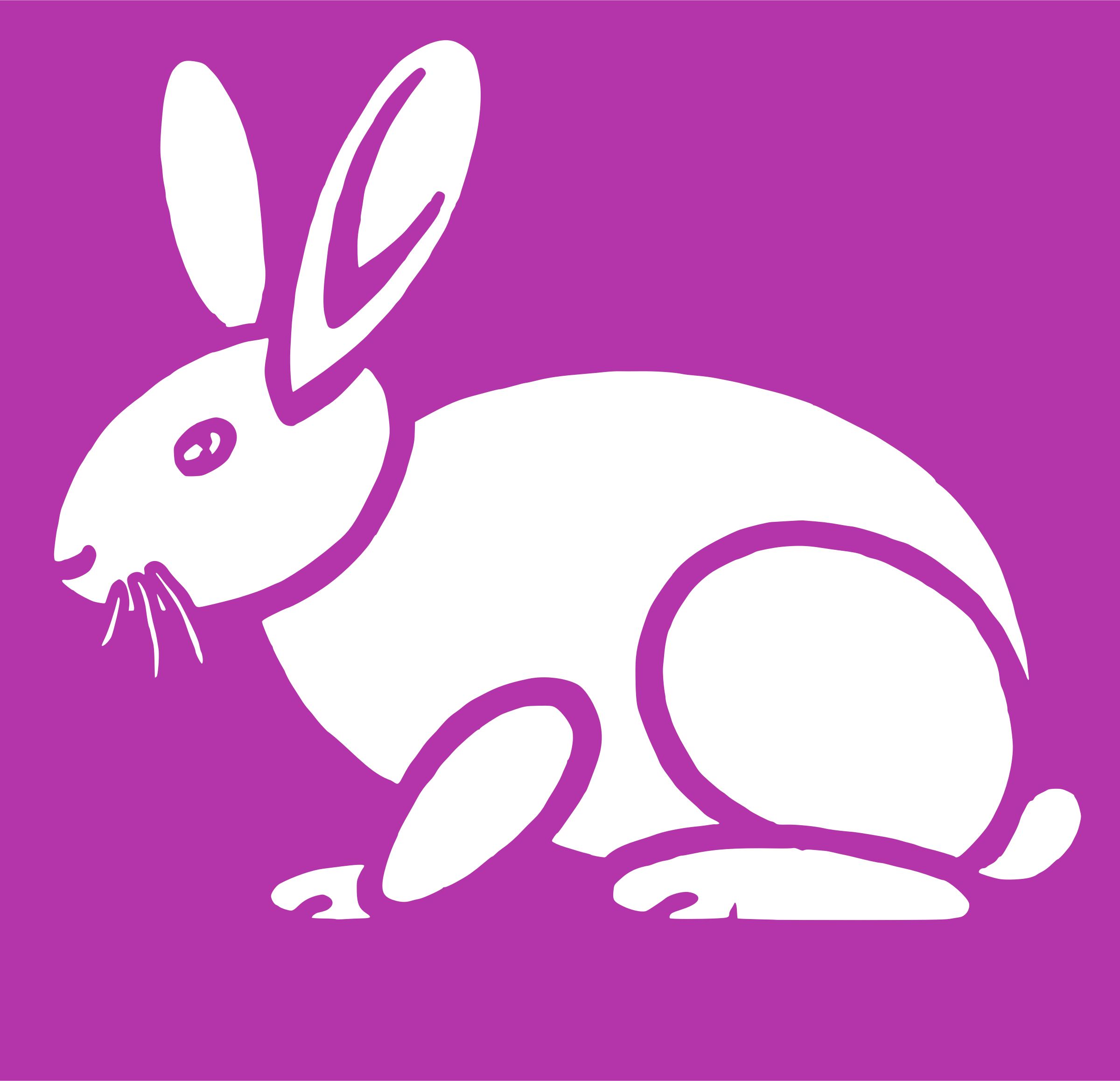 This Free Icons Png Design Of Simple Rabbit Pink (2400x2316), Png Download