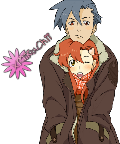 Gurren Lagann Yoko X Kamina (655x480), Png Download