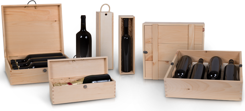 Wooden Wine Boxes Png (790x359), Png Download