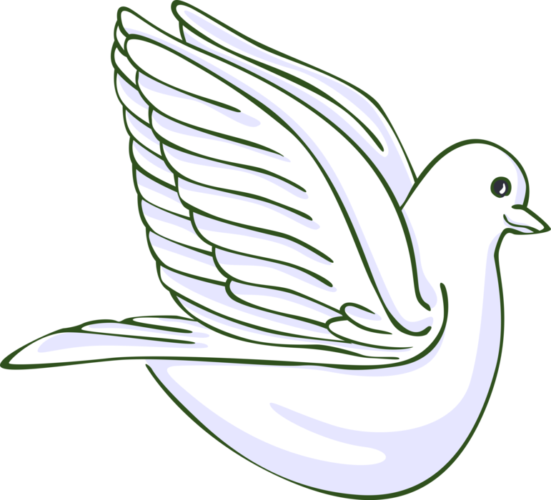 Vector Illustration Of Dove Bird Symbol Symbol Of Peace - Still Life Photography (771x700), Png Download