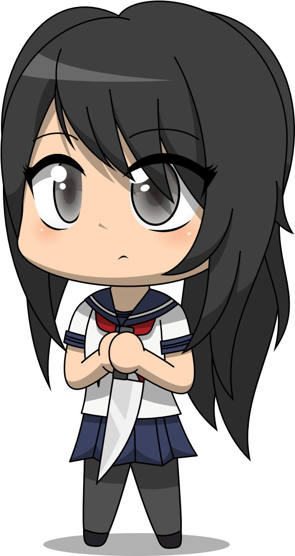 Cute Yandere Chan (606x1190), Png Download