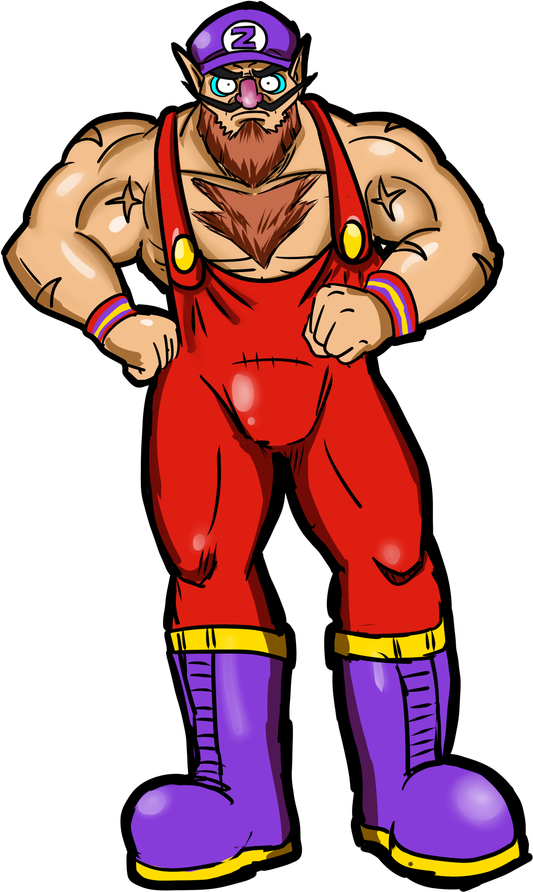 “ Zangief-waluigi Fusion - Muscle (1200x1800), Png Download
