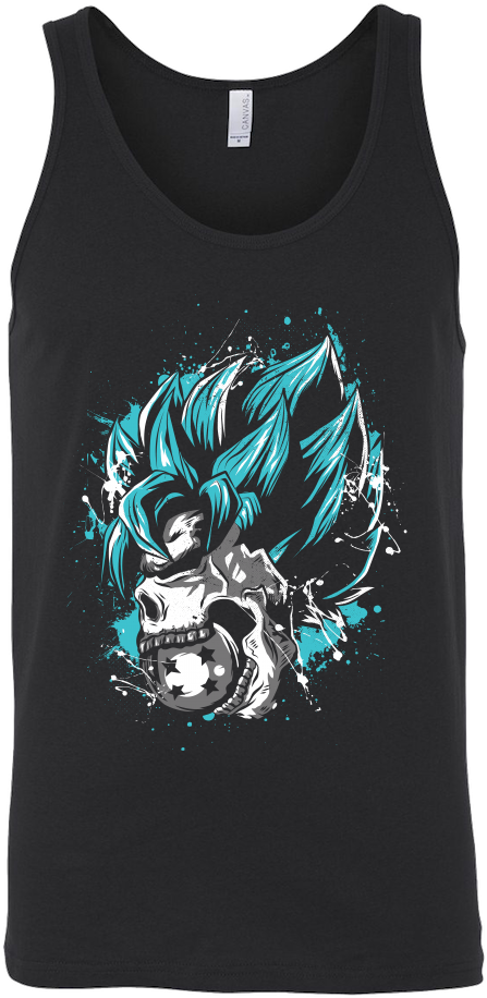 Ssj God Blue Skull - Edition Limité: Crâne Saiyan - Sweat Mixte (1000x1000), Png Download