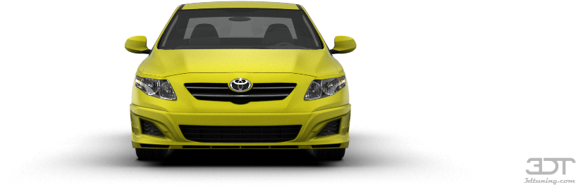 Toyota Corolla Sedan - Corolla Yellow Car Png (1004x373), Png Download