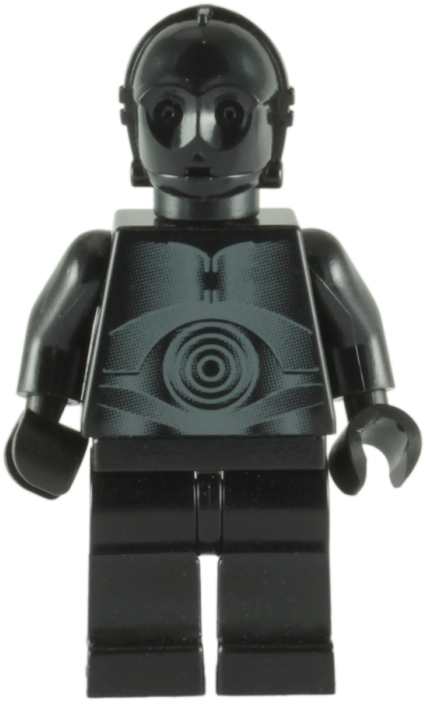 Lego Protocol Droid Minifigure - Lego Black Protocol Droid (700x700), Png Download