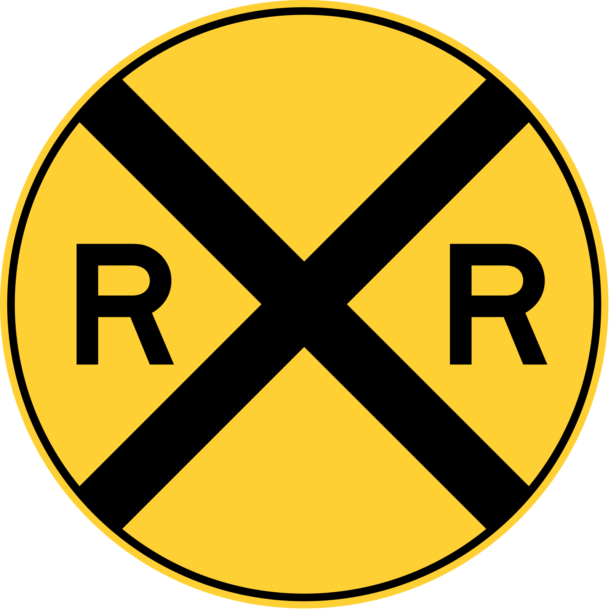 Contact - Railroad Crossing Sign Clipart (1600x1600), Png Download