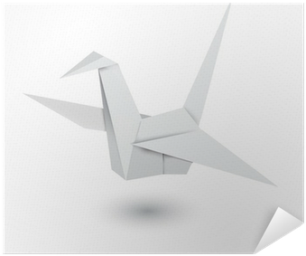 Illustration Of Origami Crane Isolated On White Background - Origami (400x400), Png Download