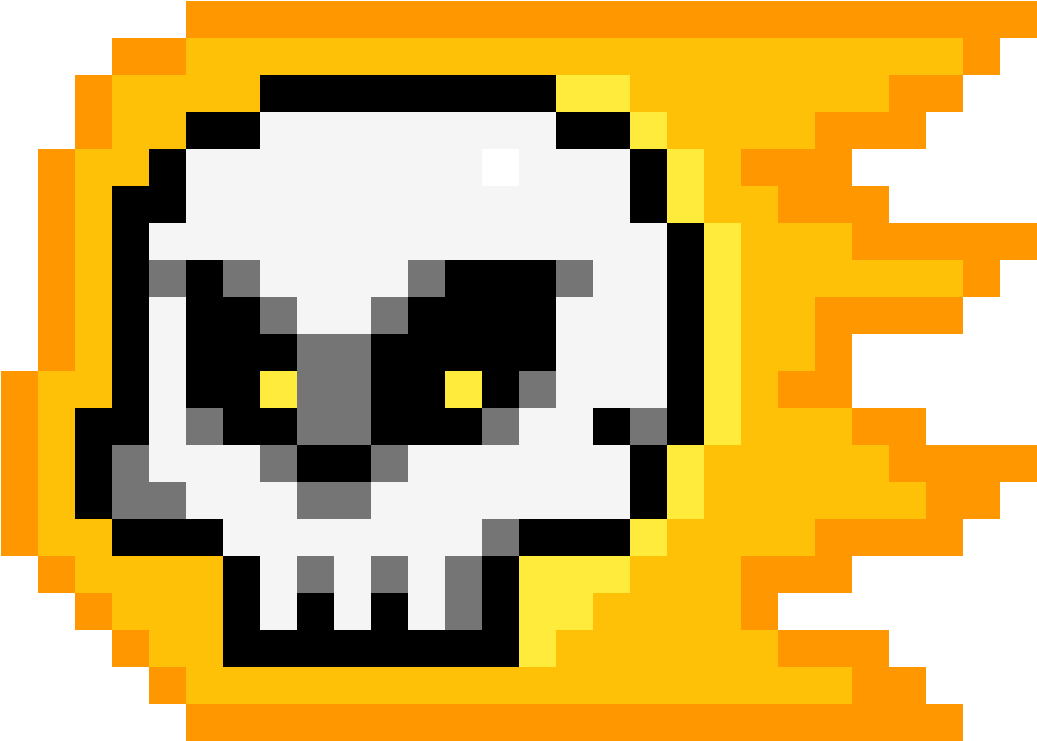 Flaming Skull - Blueberry Sans Pixel Art (1184x1184), Png Download
