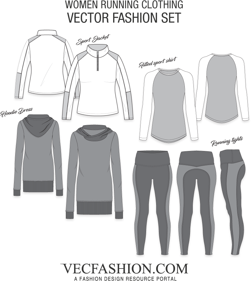 Women Running Clothing Set - Clothing (1000x1000), Png Download