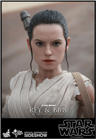 1 Of - Hot Toys Star Wars The Force Awakens Rey And Bb-8 1:6 (600x600), Png Download