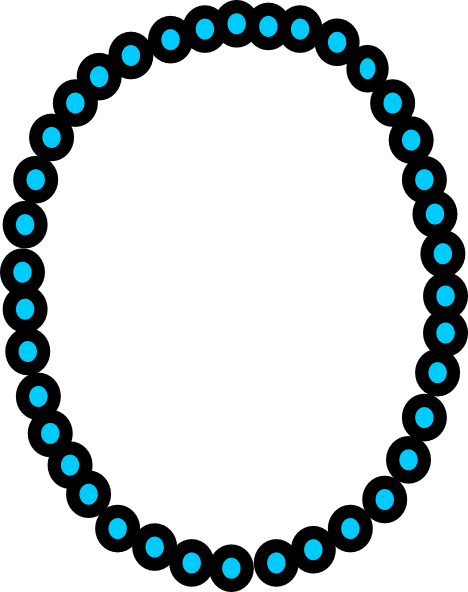Necklace Aqua Beads Clip Art At Clker - Tutu Vector (468x592), Png Download