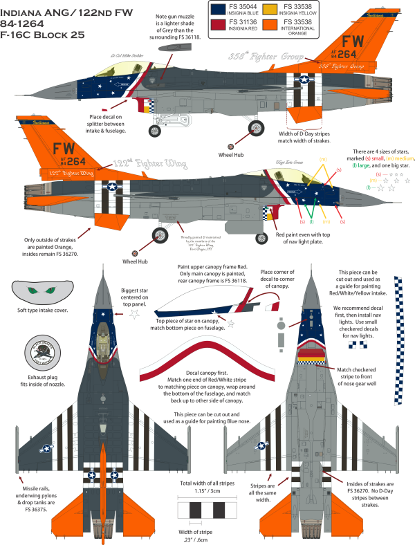 Indiana Air National Guard F 16 (600x788), Png Download