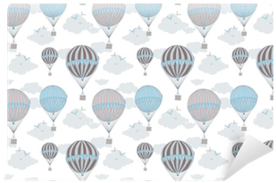 Background With Hot Air Balloons Wall Mural • Pixers® - Hot Air Balloon (400x400), Png Download