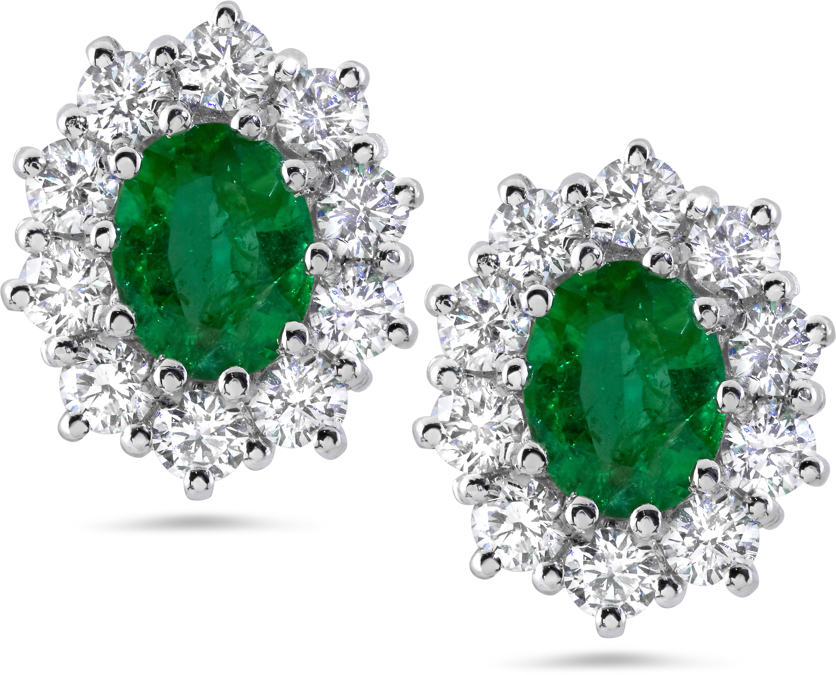 Transparent Diamond Ruby Or Sapphire Emerald Earrings (1024x1024), Png Download