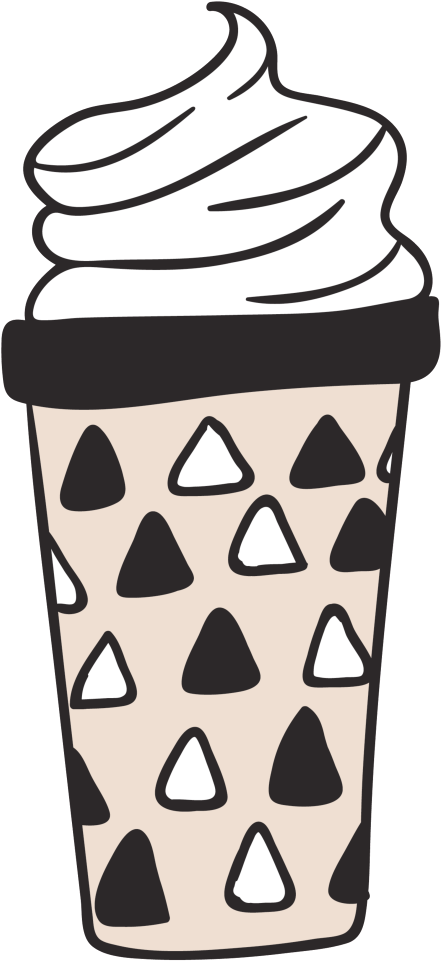 Transparent Ornamental Material For Ice-cream Coffee - Drink (650x1238), Png Download