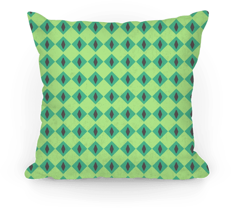 Green Diamond Eyes Pattern Pillow - Throw Pillow (484x484), Png Download