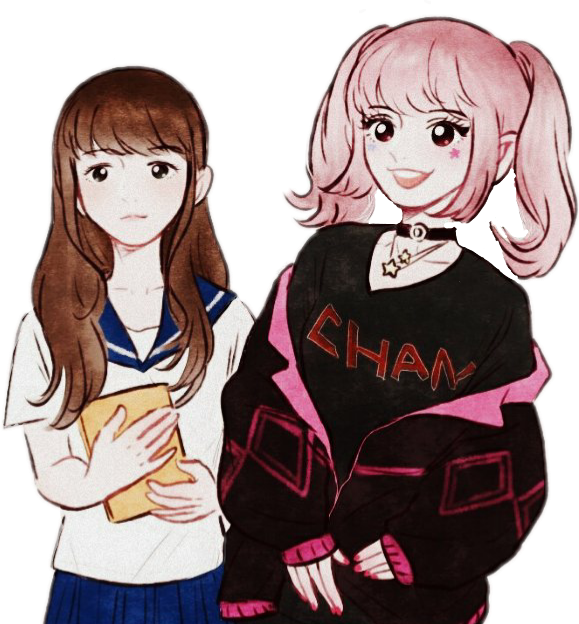 Chanbaek Chanyeol Baekhyun Exo Kpop Fanart Png Gay - Chanbaek Fanart Png (579x624), Png Download