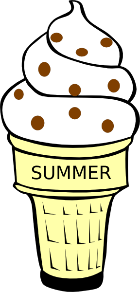 Butter Pecan Ice Cream Cone Clip Art - Soft Serve Ice Cream Clipart (288x600), Png Download