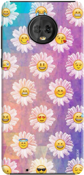 Sunflower Emoji Slim Back Cover For Moto G6 - Flower Wallpaper Emoji (300x400), Png Download