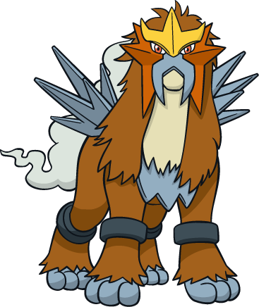Entei Dw - Entei Pokemon Pokemon Go (367x436), Png Download