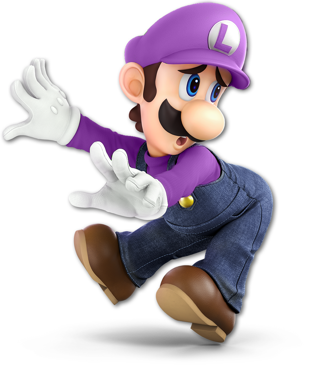 Ultimatei Recolored Luigi's Smash 5 Render To Purple - Super Smash Bros Ultimate Luigi Render (1076x1209), Png Download
